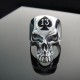 925 Silver Ace Skull Ring for Motor Biker - SR18